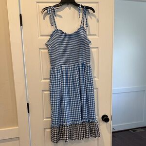 Draper James Blue Gingham Womens Dress - size Large